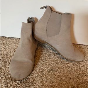 Taupe Suede Ankle Boots